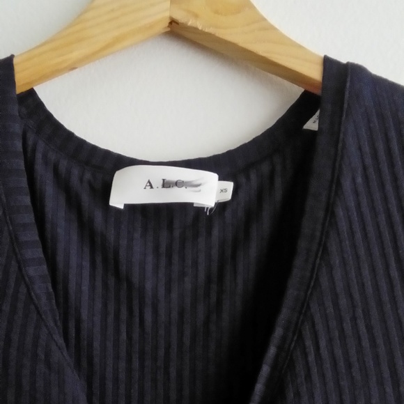 A.L.C.Reva Twist-front Ribbed Stretch Jersey Midi - Picture 3 of 5